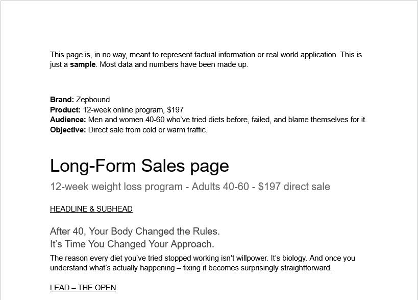 Sample Work -- Long-Form Sales Page -- Zepbound 12-Week Program (spec)